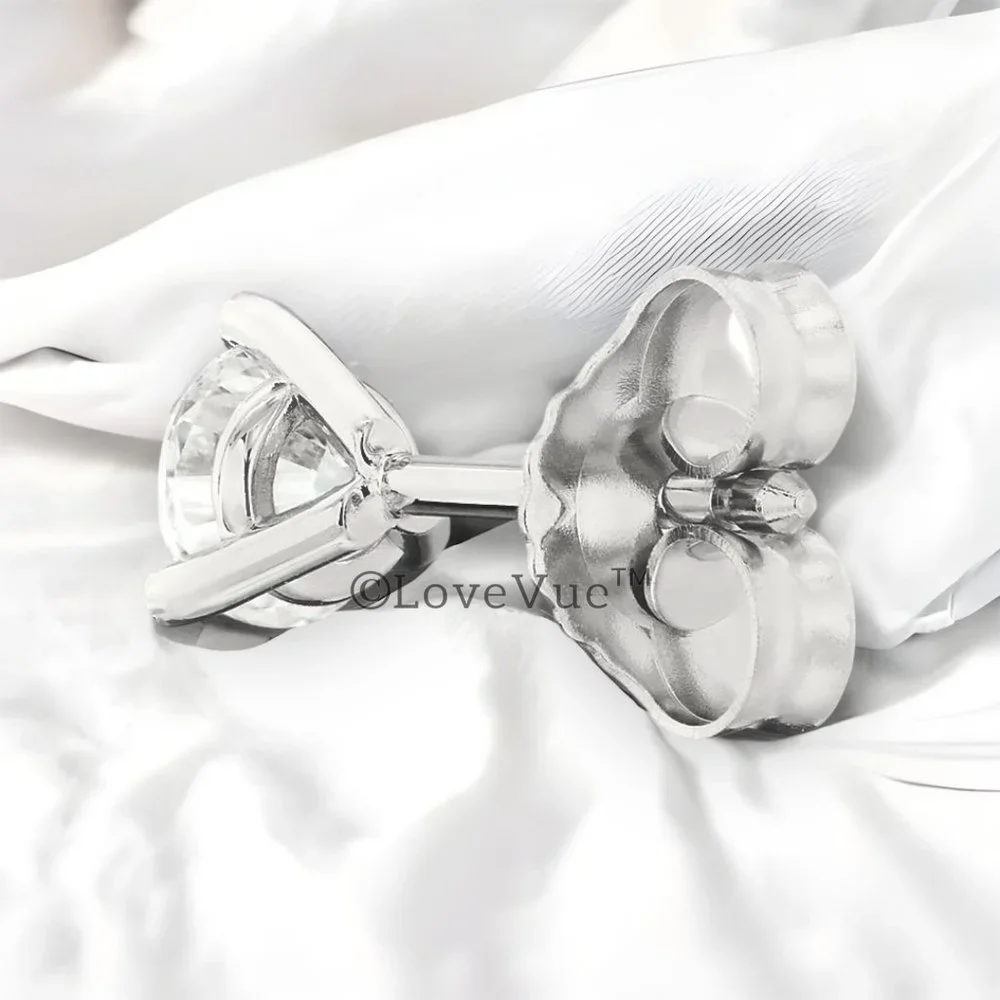 Certified 1ct. t.w. Diamond Three-prong Brilliant Cut Stud Earrings - Picture 5 of 16